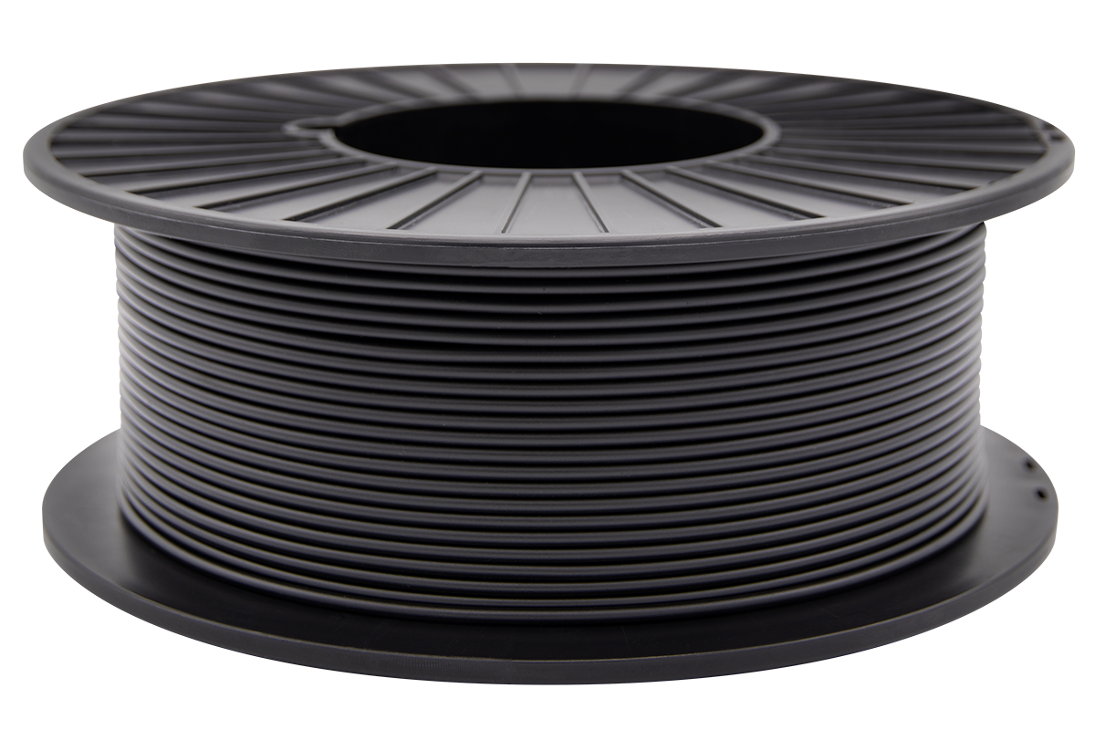 Spool of Black LumaFuse PETG 0800 ESD Additive Filament