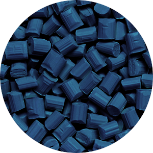 PA 4500 Additive Pellets Blue Swatch