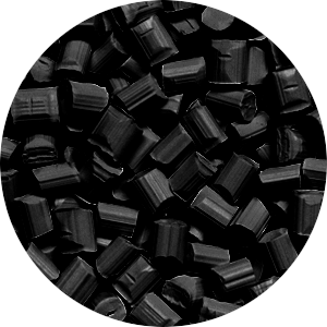 TPE SEBS 1300 95A Additive Pellet Black Swatch