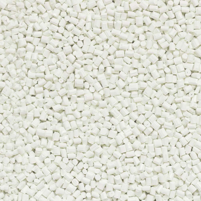 White thermally conductive pellets for traditional manufacturing